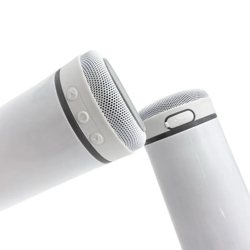 Copo Térmico 420 ML com Abridor de Tampa e Som de Caixa com Led Bluetooth