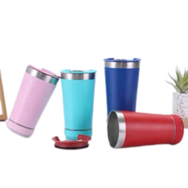 Copo Térmico 420 ML com Abridor de Tampa e Som de Caixa com Led Bluetooth
