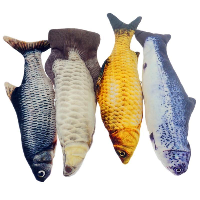 Peixe Que Se Mexe Brinquedo Para Gatos Eletrônico USB Automático Tina