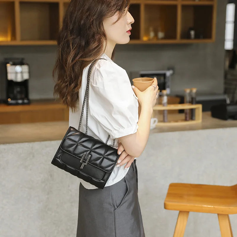 Bolsa Feminina de Couro Designer de Luxo Crossbody