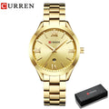 Relógio Feminino de Ouro Montre Femme CURREN