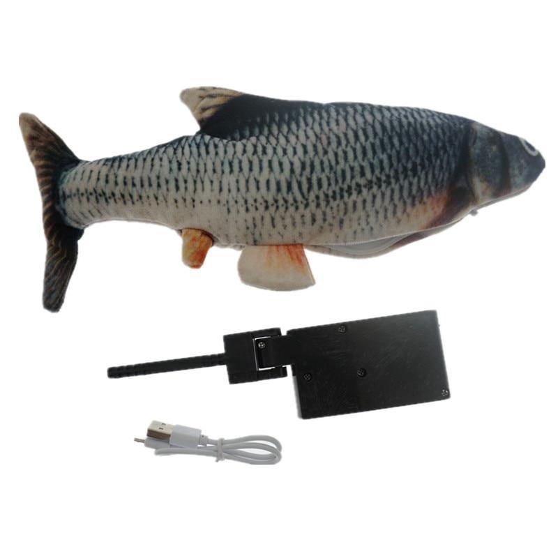 Peixe Que Se Mexe Brinquedo Para Gatos Eletrônico USB Automático Tina