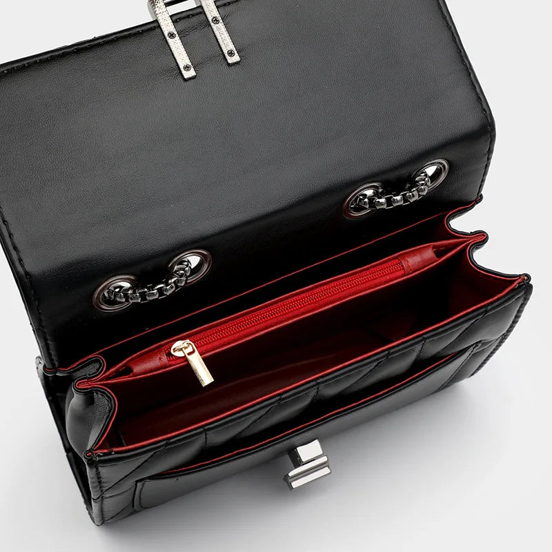 Bolsa Feminina de Couro Designer de Luxo Crossbody