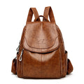 Mochila Feminina de Couro Macio Vintage