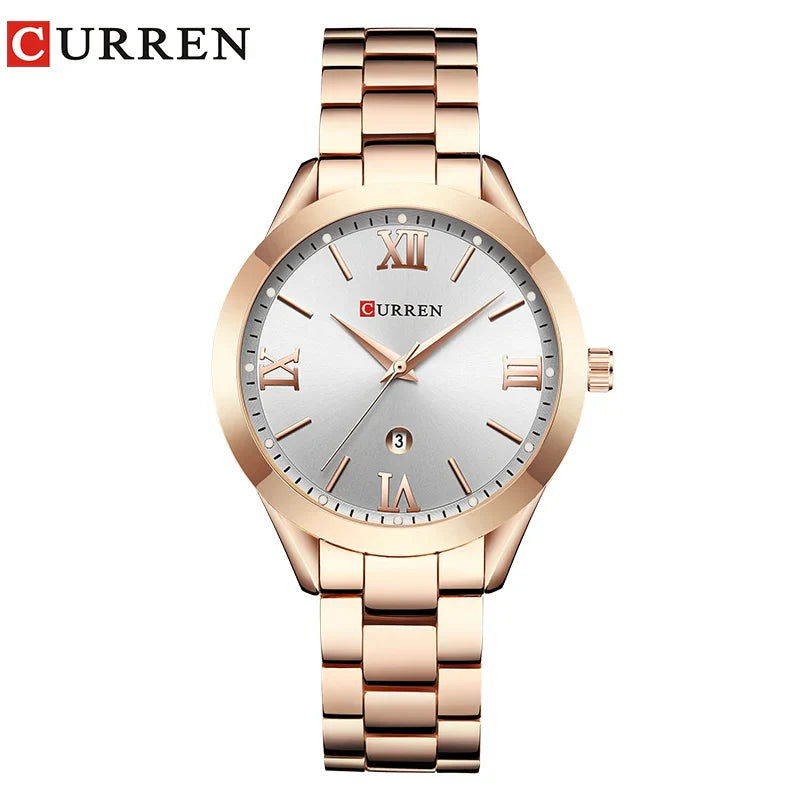 Relógio Feminino de Ouro Montre Femme CURREN