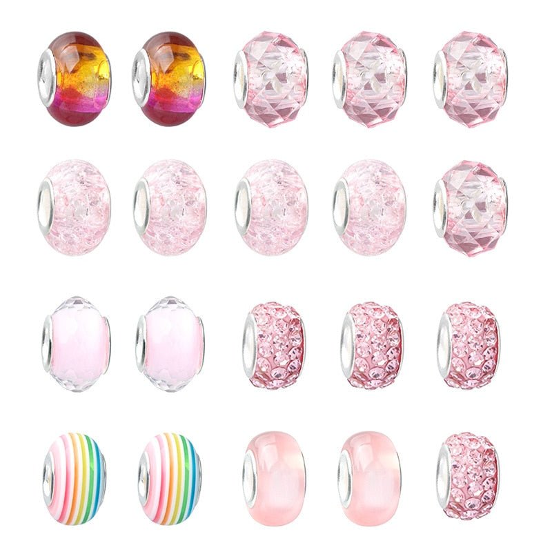 Kit de Pulseira e Berloques Infantil com 63 Peças