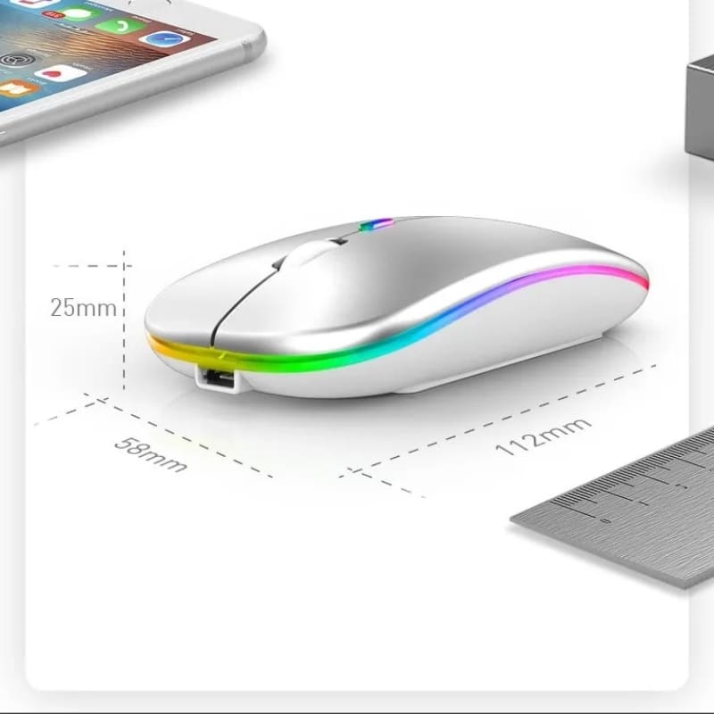 Mouse Sem Fio Recarregável de Alta Precisão