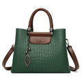 Bolsa Feminina de Couro 3 Camadas Jacaré de Luxo Crossbody