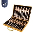 Conjunto de Talheres de Aço Inoxidável Dourado Royal European