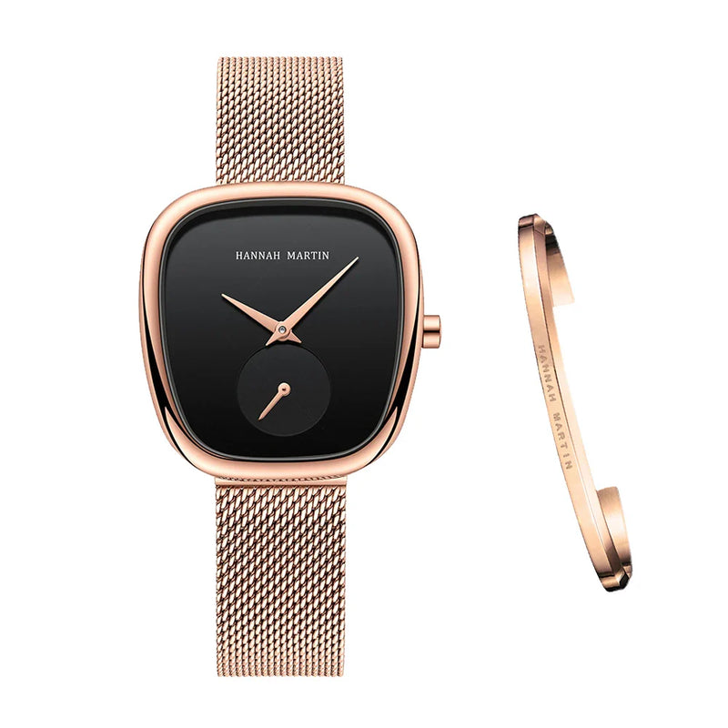 Relógio Feminino de Quartzo Minimalista Oval