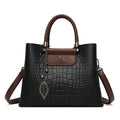 Bolsa Feminina de Couro 3 Camadas Jacaré de Luxo Crossbody