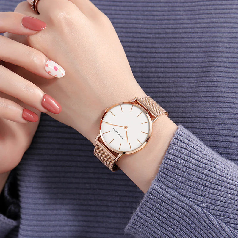 Relógio Feminino de Quartzo Nórdica Minimalista