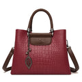 Bolsa Feminina de Couro 3 Camadas Jacaré de Luxo Crossbody