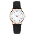 Relógio Feminino de Quartzo de Luxo Luz de Fundo com Pulseira de Couro