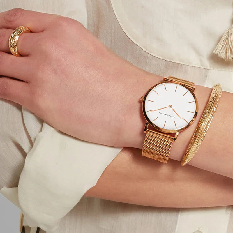Relógio Feminino de Quartzo Nórdica Minimalista