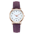 Relógio Feminino de Quartzo de Luxo Luz de Fundo com Pulseira de Couro