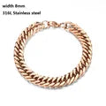 Pulseira Masculina de Corrente Cubana de Aço Inoxidável Viking Kpop Unisses