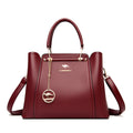Bolsas Feminina Luxo de Couro Macio 3 Camadas Ombro Crossbody