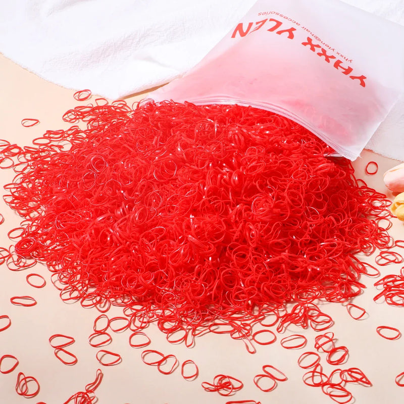 Elástico Descartável Laços de Cabelo Rabo de Cavalo com 500 / 1000 / 2000 Peças