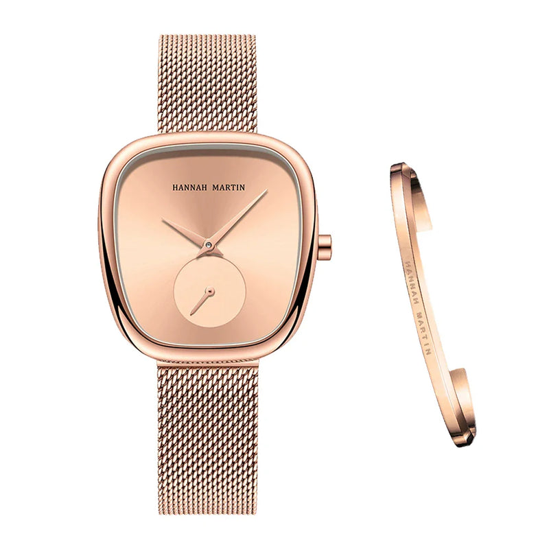 Relógio Feminino de Quartzo Minimalista Oval