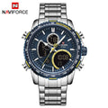 Relógio Masculino Quartzo Militar NAVIFORCE de Luxo Pulseira de Aço À Prova D' Água