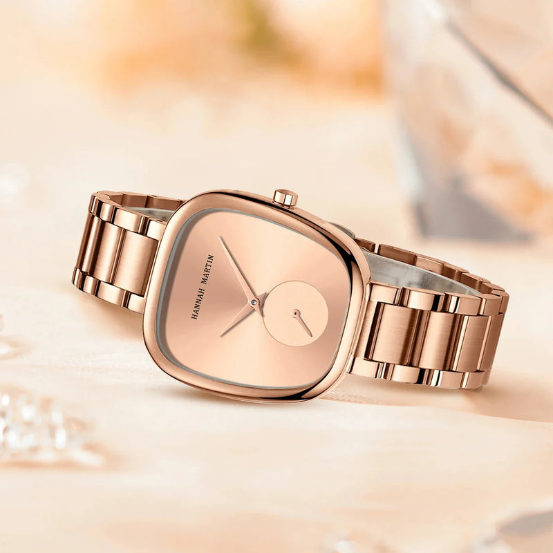 Relógio Feminino de Quartzo Minimalista Oval