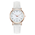 Relógio Feminino de Quartzo de Luxo Luz de Fundo com Pulseira de Couro