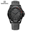 Relógio Masculino de Quartzo NAVIFORCE Pulseira de Couro Impermeável