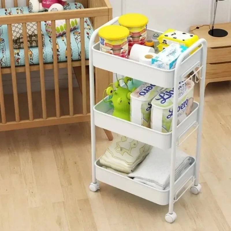 Prateleira Móvel com Rodas Organizador de Cozinha e Banheiro
