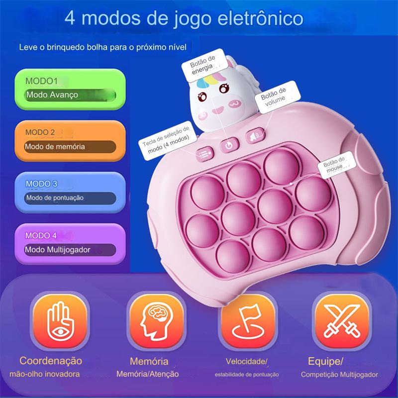 Pop It Eletrônico -Mini Game Anti Stress - Estimule a memória e a cognição