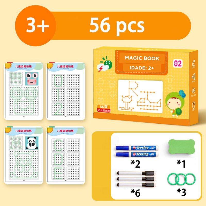 Caderno Infantil Para Treino De Coordenação Motora - Magic Book™