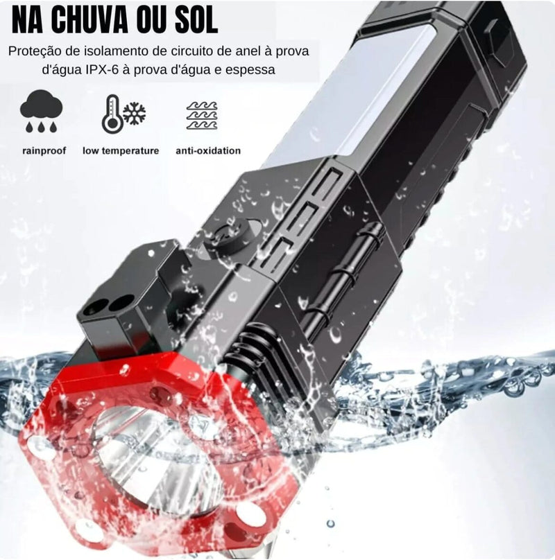 Lanterna Tática  Indestrutível 4 em 1 - Ultra Potência | COMPRE 1 LEVE 2 + FRETE GRÁTIS