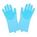 Luva c/ Esponja de Silicone Para Louças e Banho em Pets