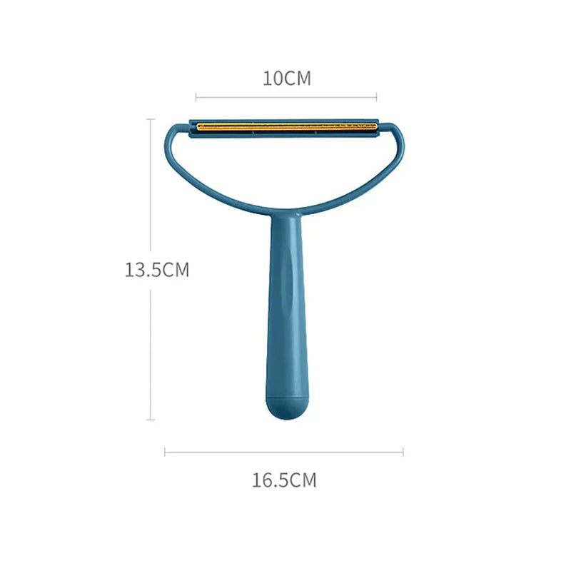Removedor De Pelos Escova Portatil Fiapos Pequenas Sujeiras 2 Em 1 Azul